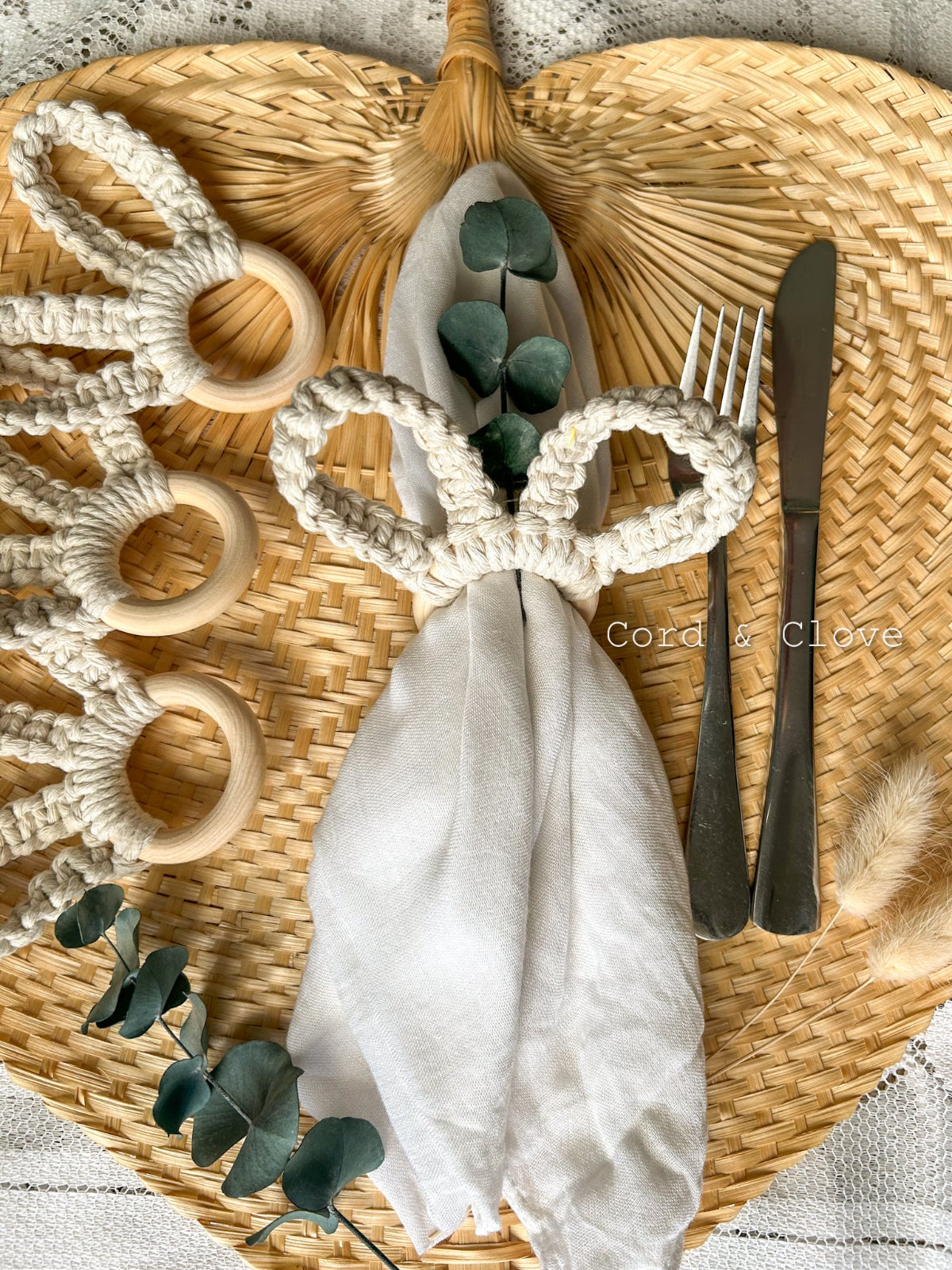 Macrame Easter Napkin Rings