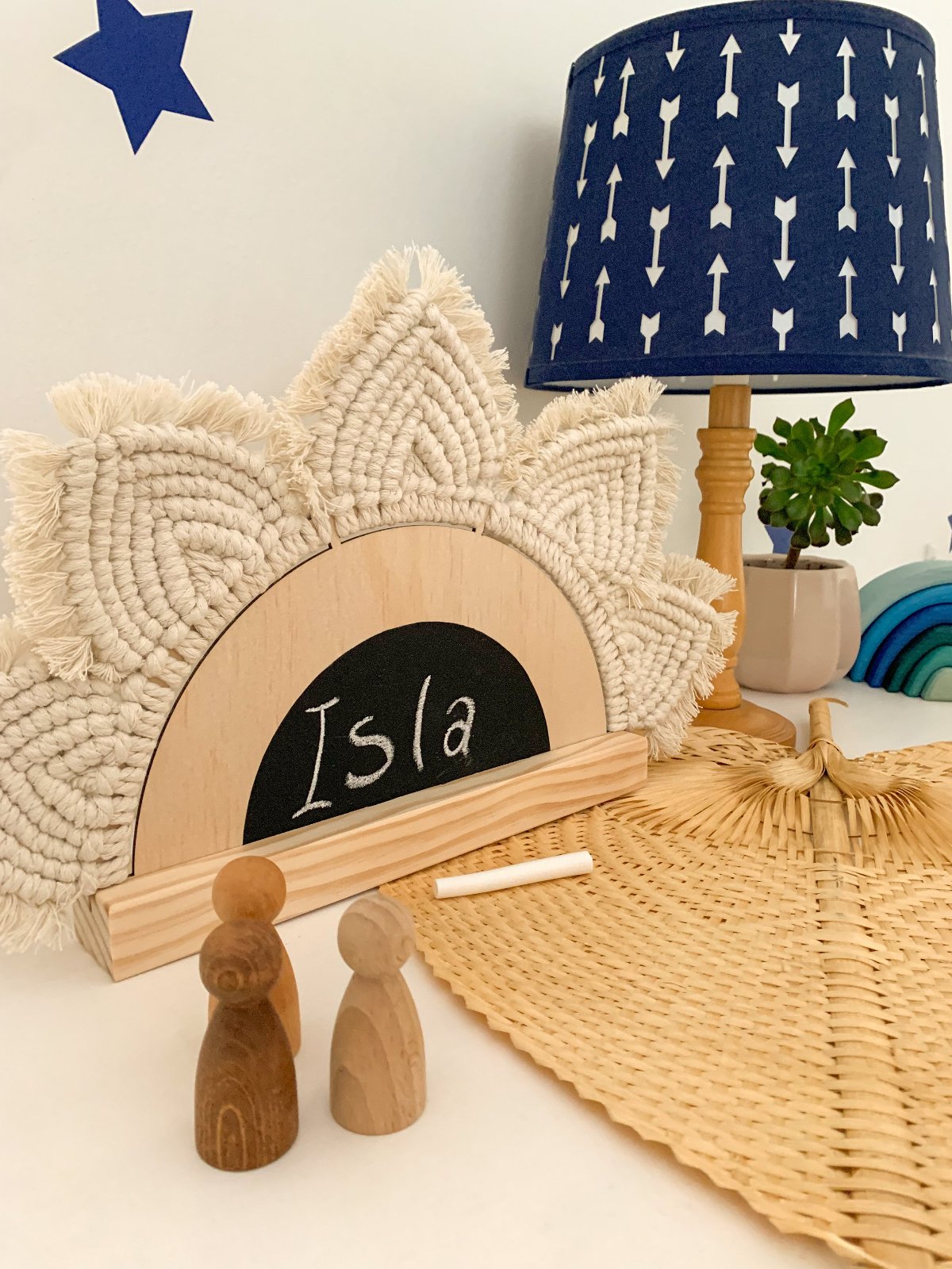 AURORA Macrame Sunrise Room Sign