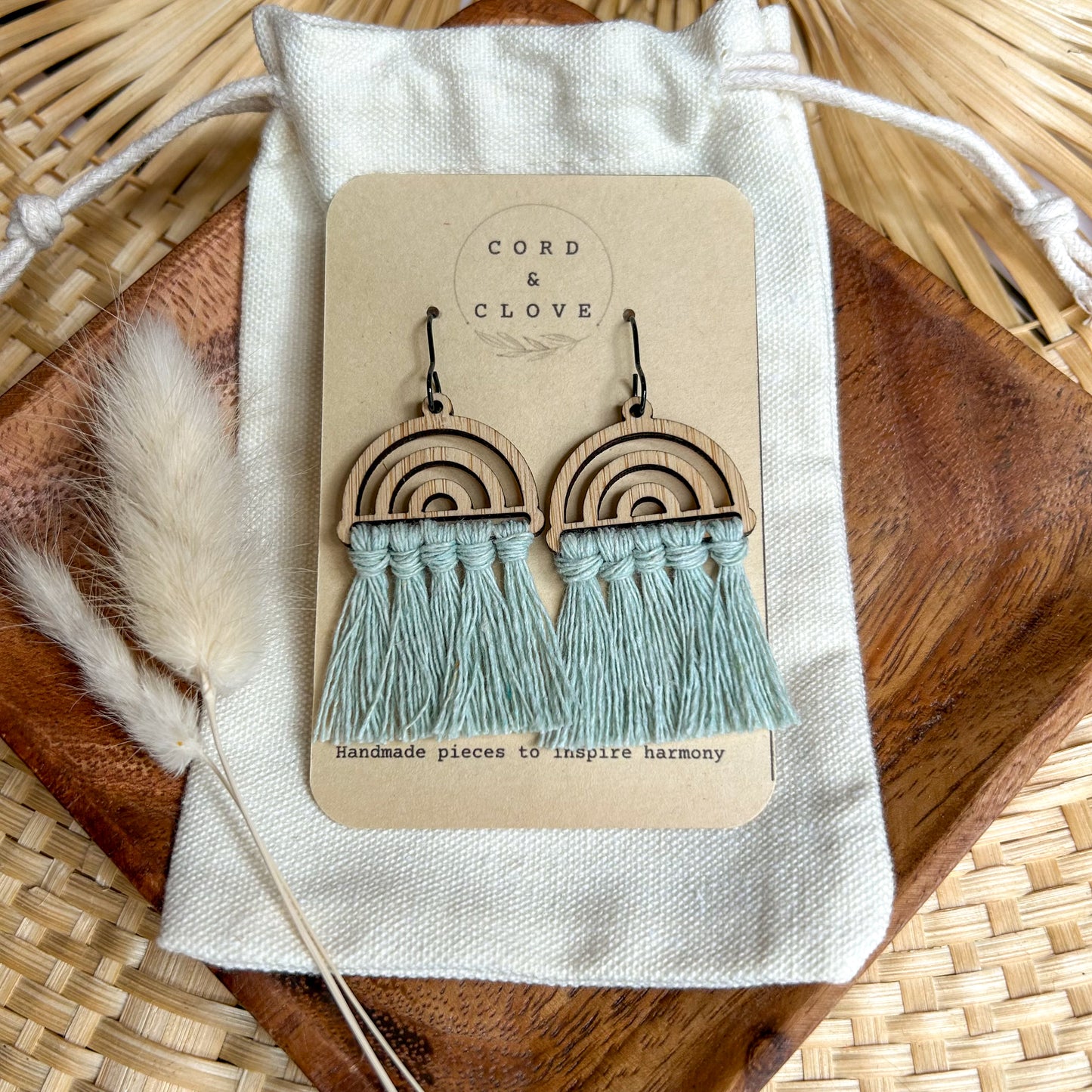 RAINBOW Macrame Earrings