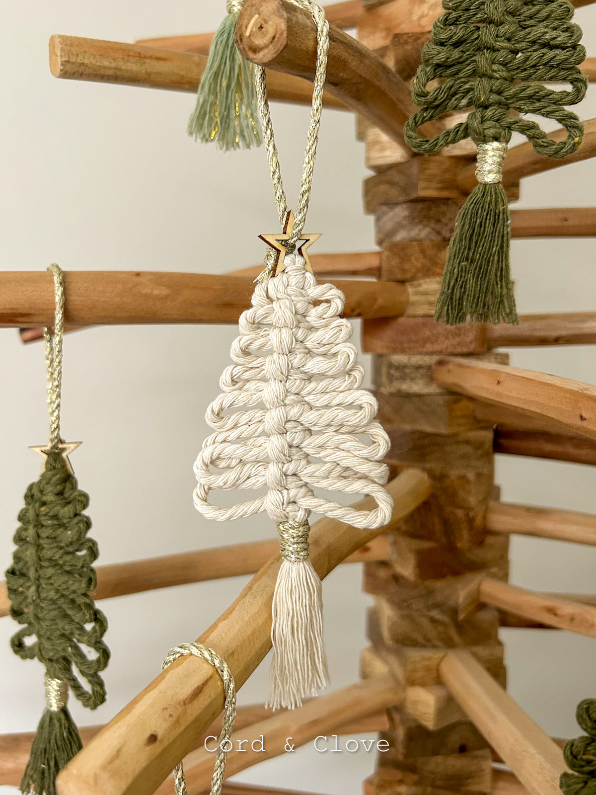 Macrame Christmas Tree Ornament