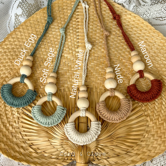 Macrame Car Charm / Oil Diffuser