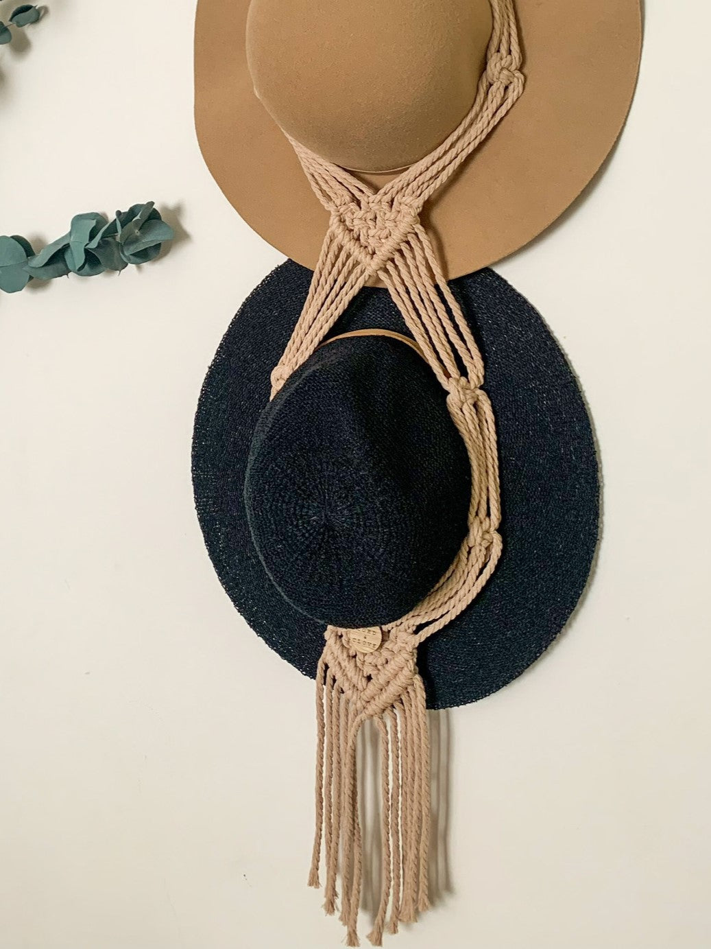 JUNIPER Macramé Triple Hat Hanger