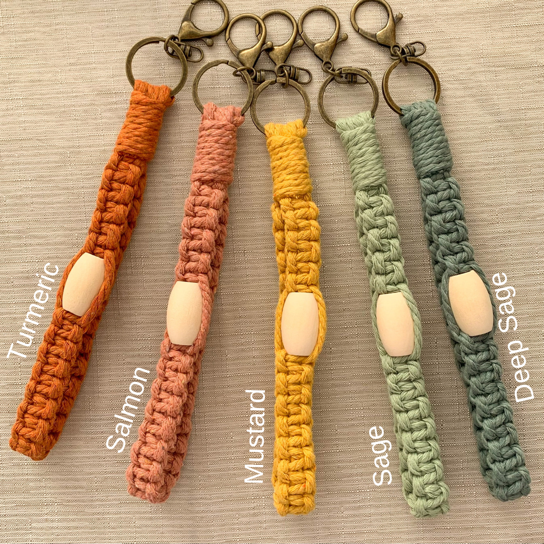 Macramé Wristlet Keychain