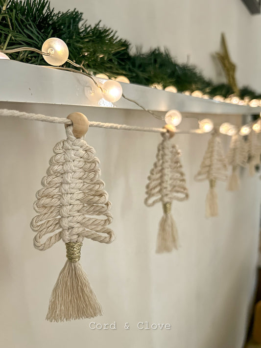 Macrame Christmas Tree Garland