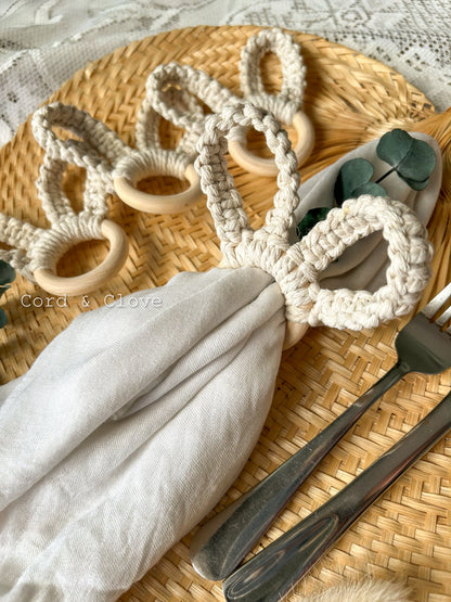 Macrame Easter Napkin Rings