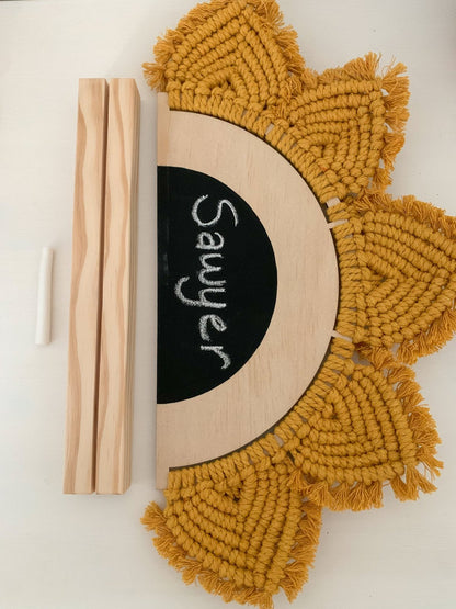 AURORA Macrame Sunrise Room Sign