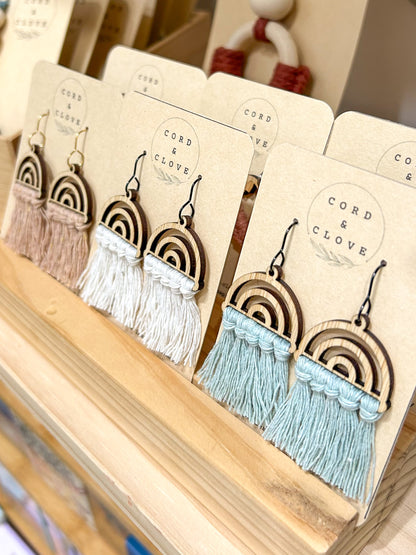 RAINBOW Macrame Earrings