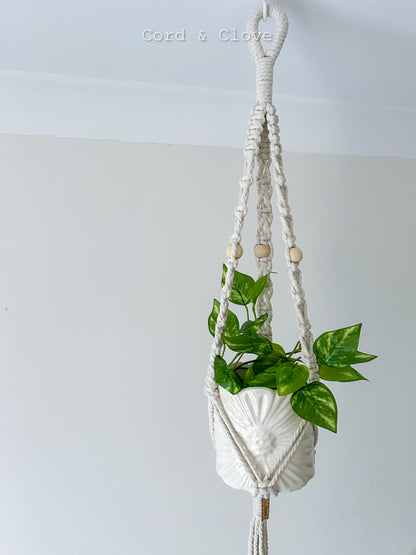 WILLOW (Beaded) Macrame Indoor Plant Hanger