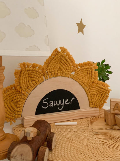 AURORA Macrame Sunrise Room Sign