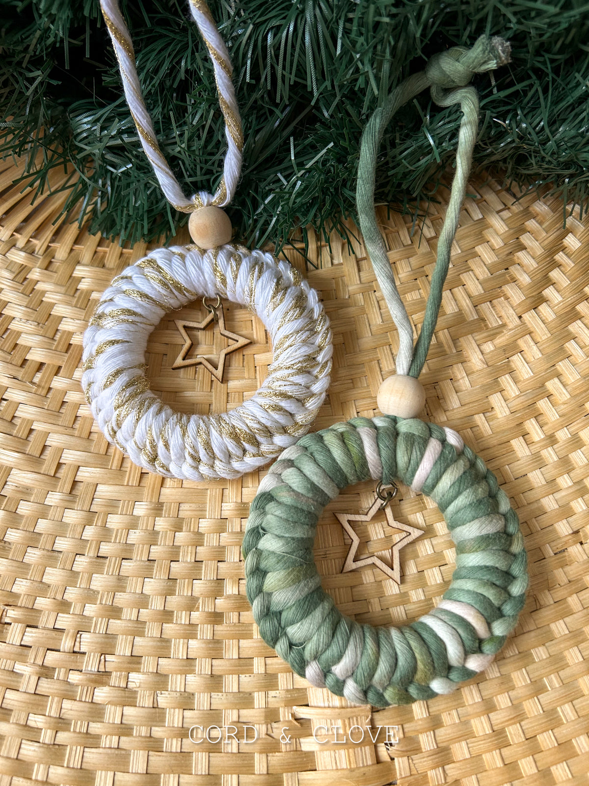 Macrame Christmas Wreath Ornament