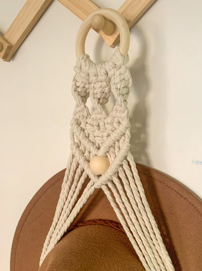 CALYPSO Beaded Macrame Double Hat Hanger