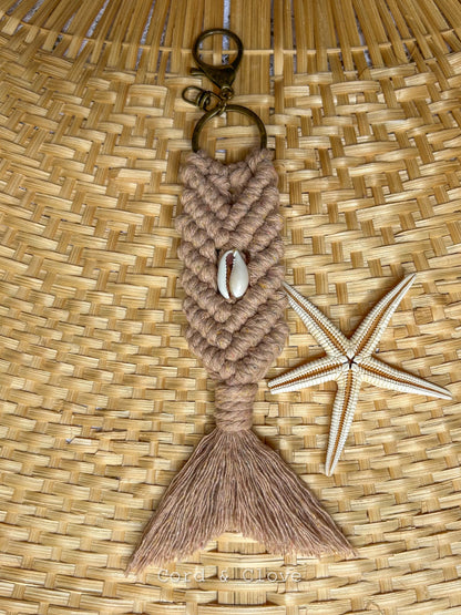 Mermaid Macrame Keychain