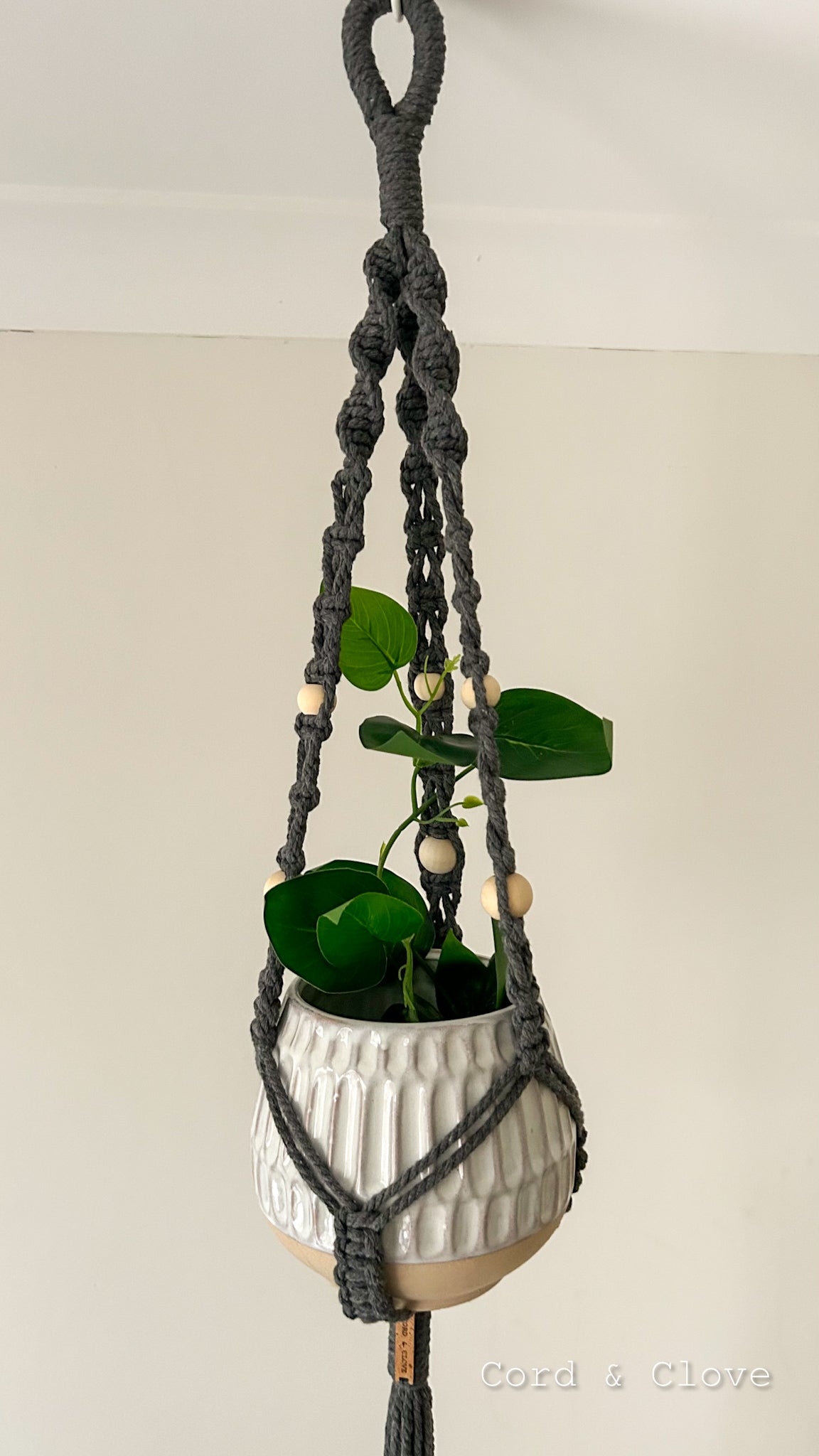 EDEN Macramé Beaded Indoor Plant Hanger