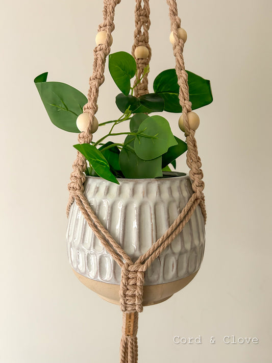 EDEN Macramé Beaded Indoor Plant Hanger