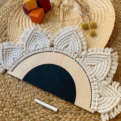 AURORA Macrame Sunrise Room Sign