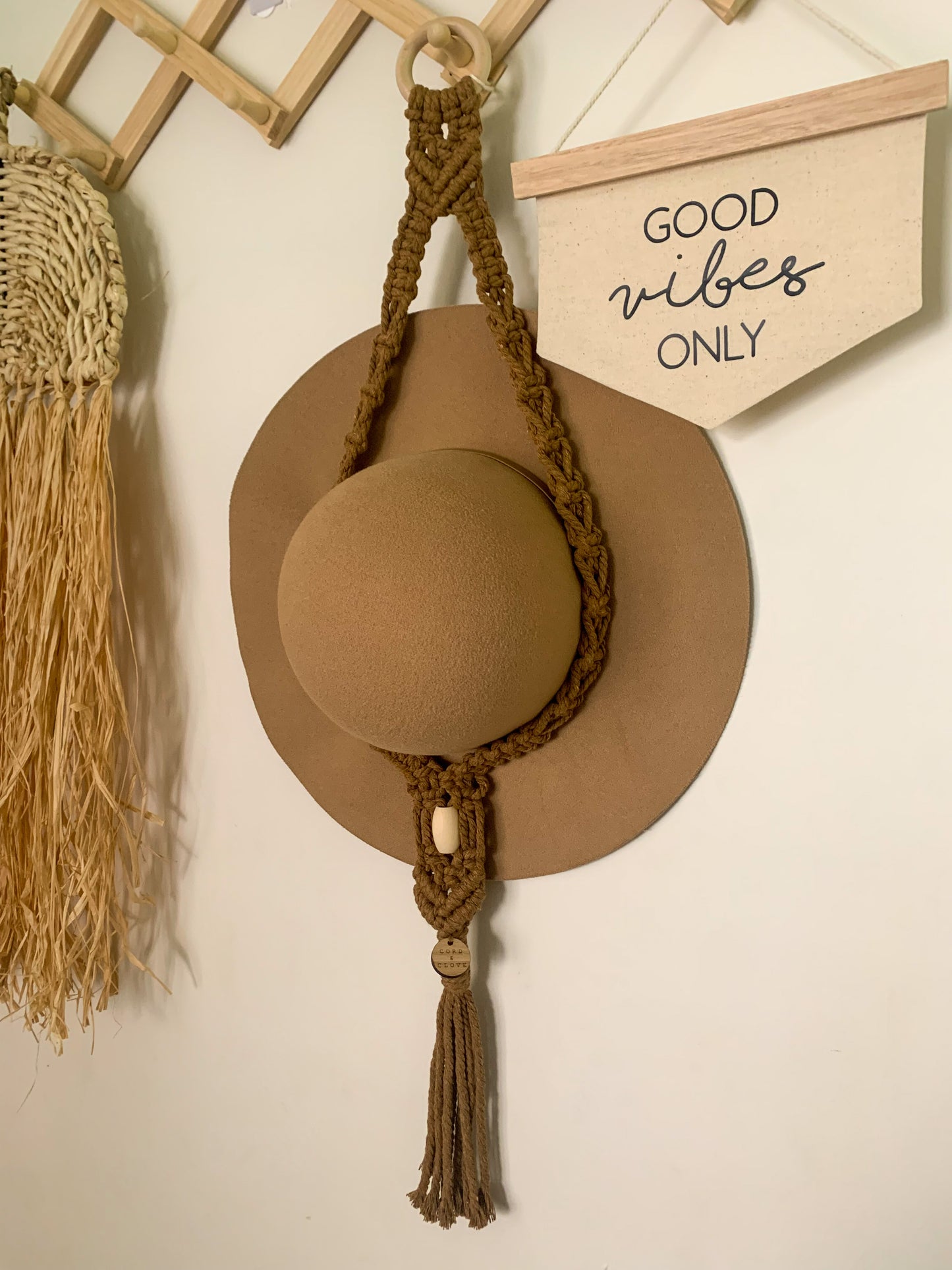 GEORGIE Beaded Macrame Single Hat Hanger