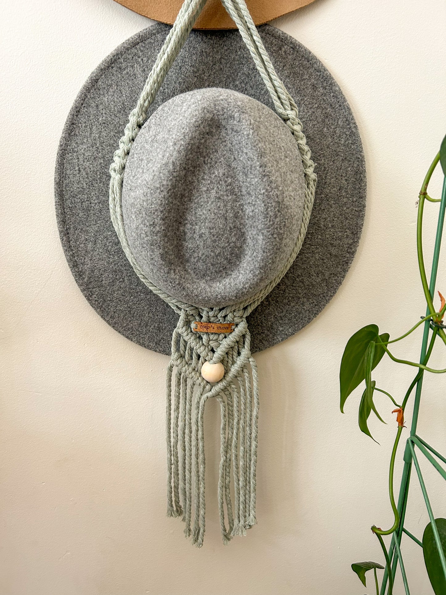 CALYPSO Beaded Macrame Double Hat Hanger