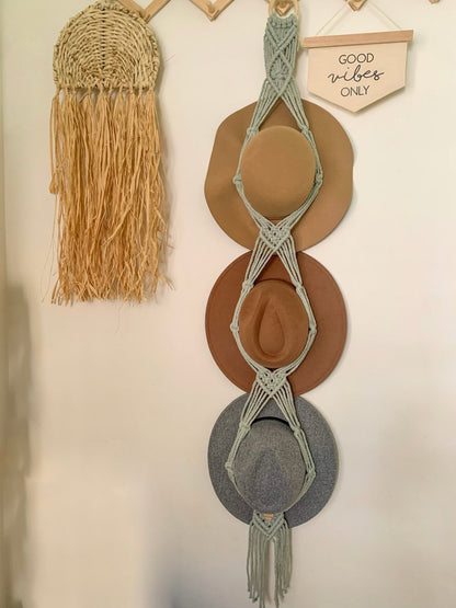 JUNIPER Macramé Triple Hat Hanger