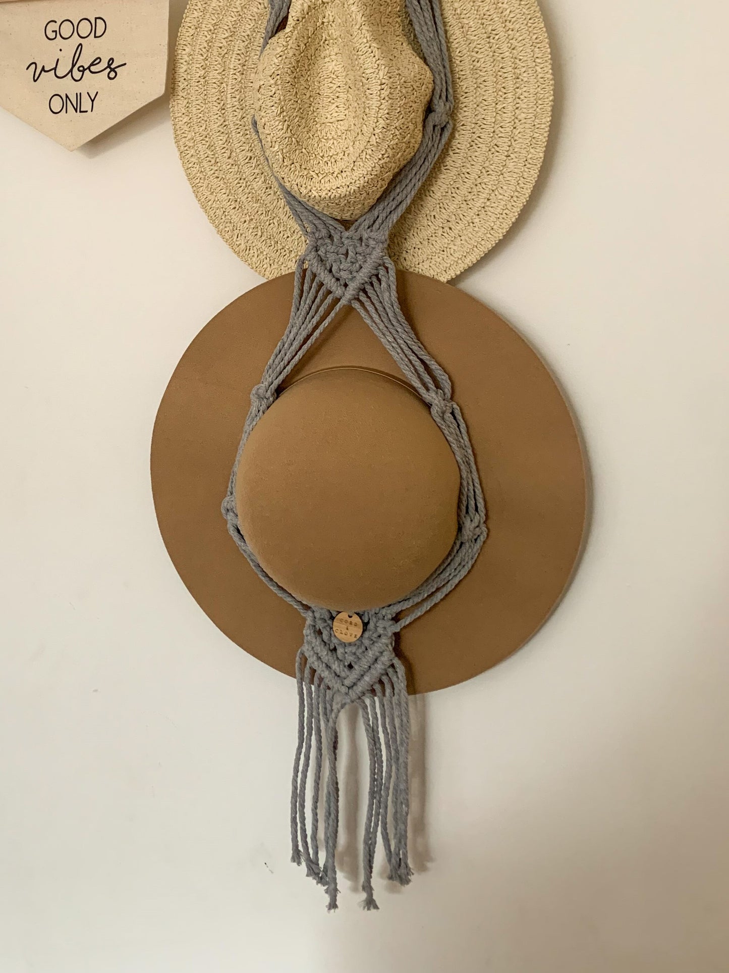 JUNIPER Macramé Triple Hat Hanger