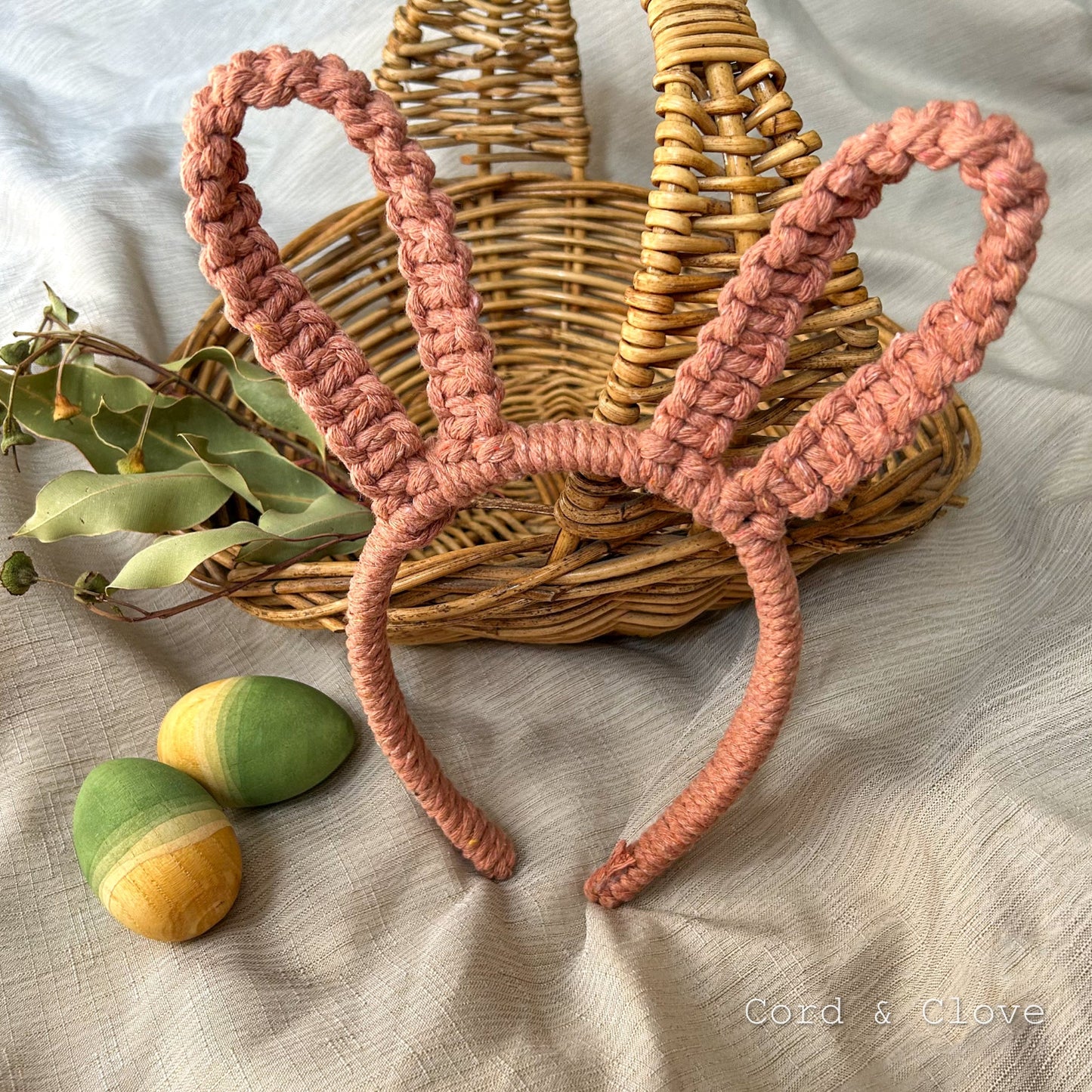 Macrame Easter Bilby / Bunny Ear Headband