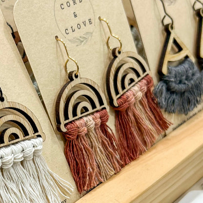 RAINBOW Macrame Earrings