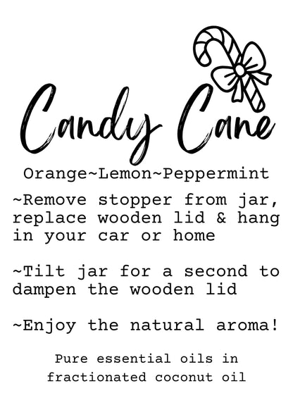 Candy Cane Essential Oil Car Diffuser