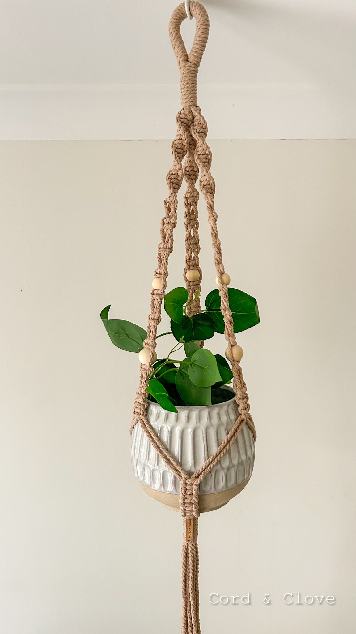 EDEN Macramé Beaded Indoor Plant Hanger