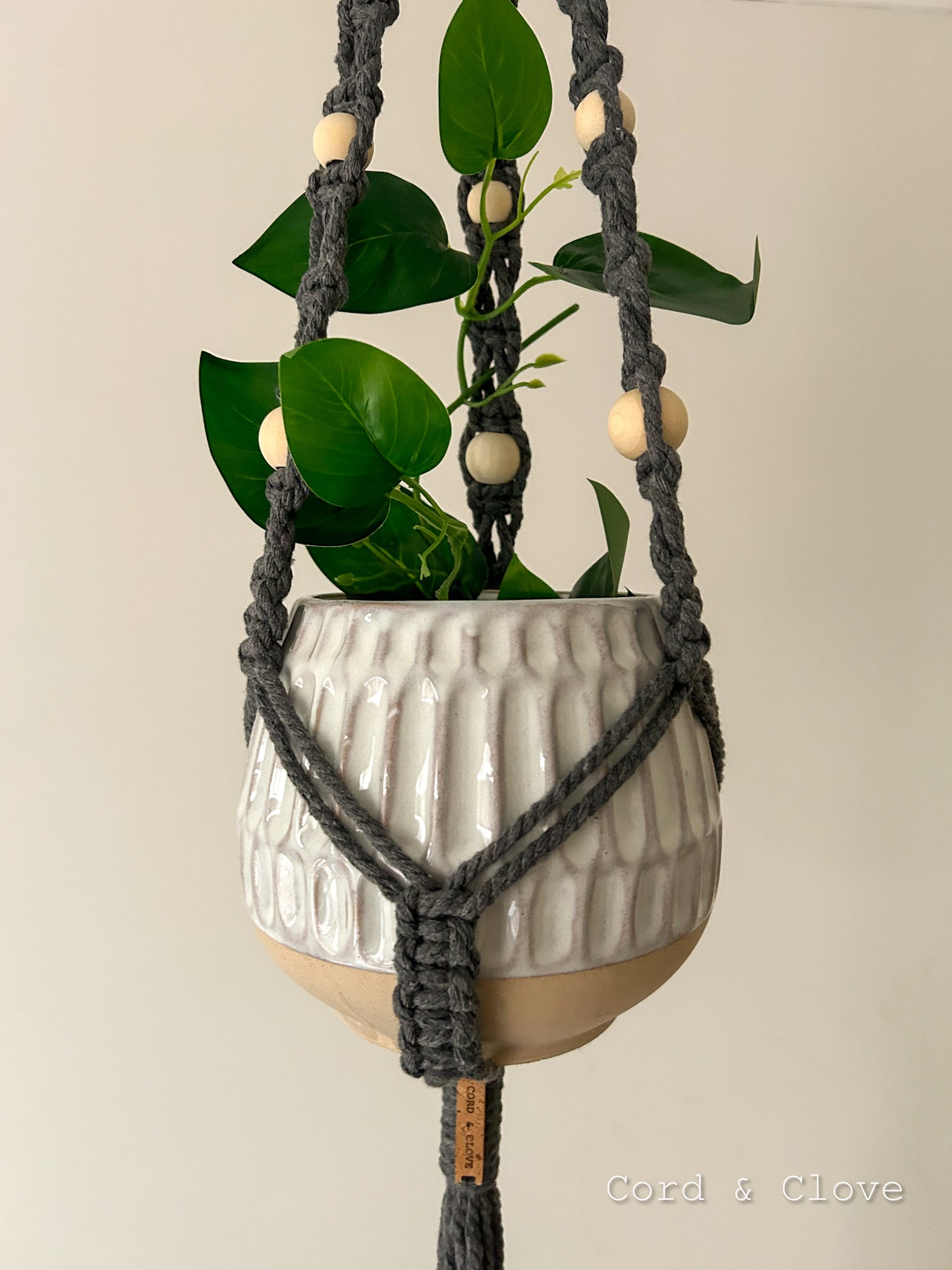 EDEN Macramé Beaded Indoor Plant Hanger