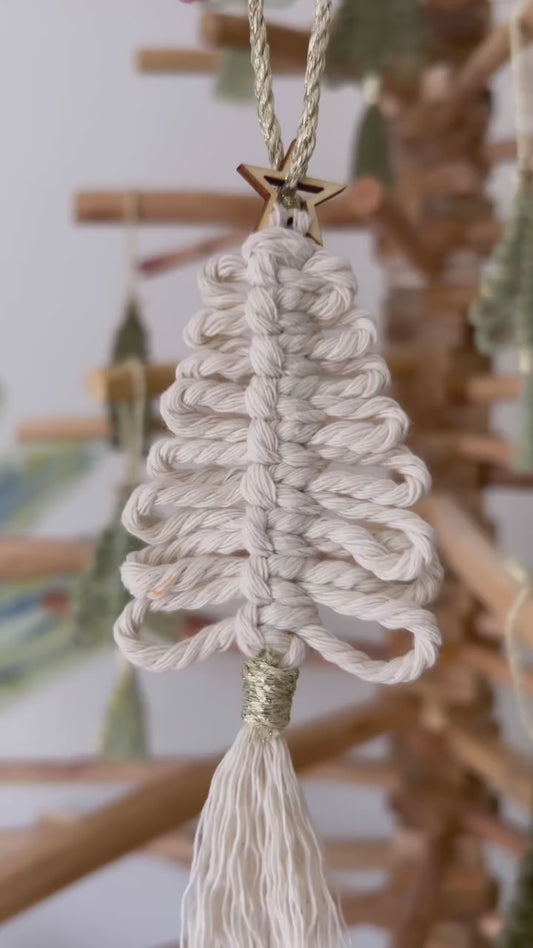 Macrame Christmas Tree Ornament