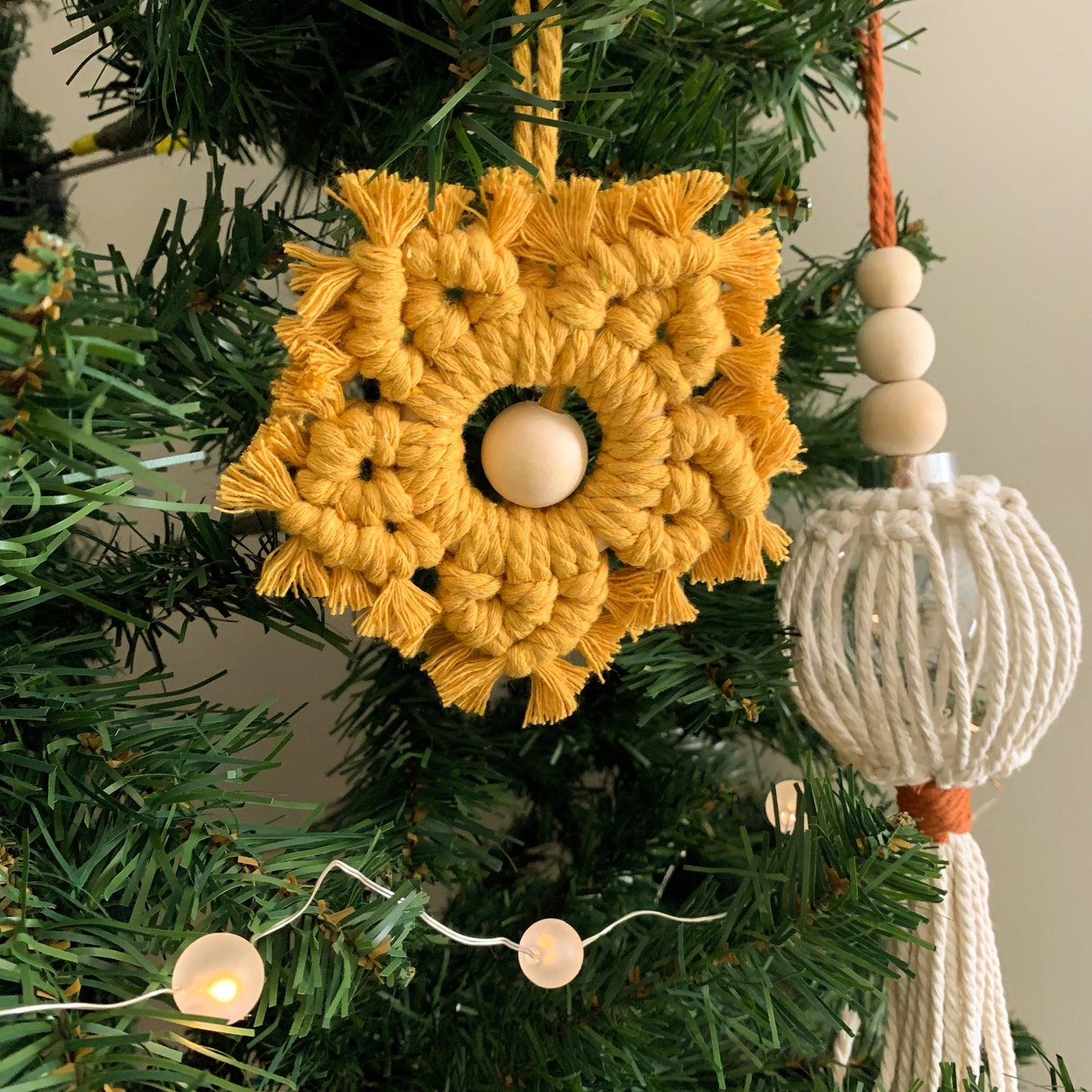 Macrame Christmas Star Oil Diffuser Ornament