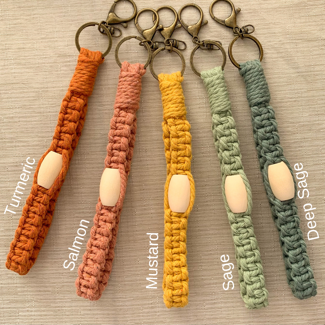 Macrame Wristlet Keychain