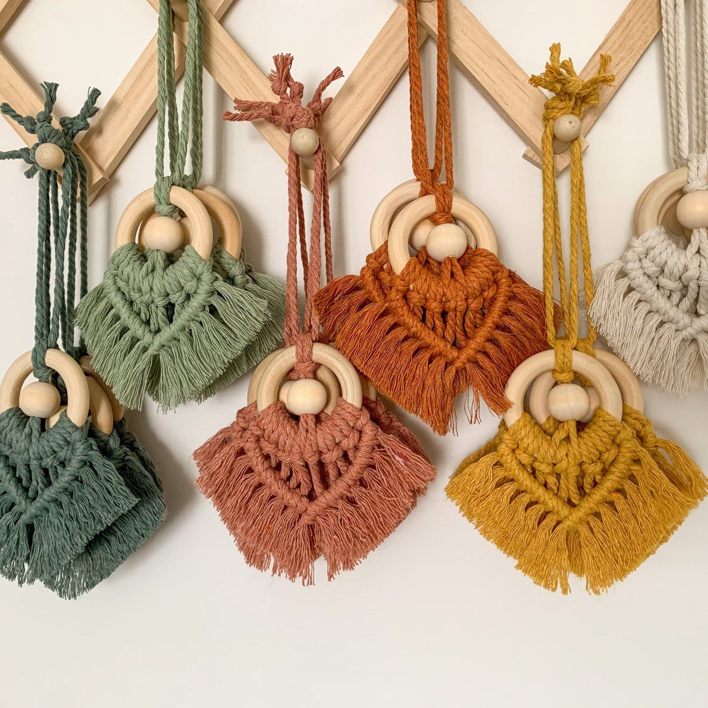 Mini Macrame Car Charm / Diffuser